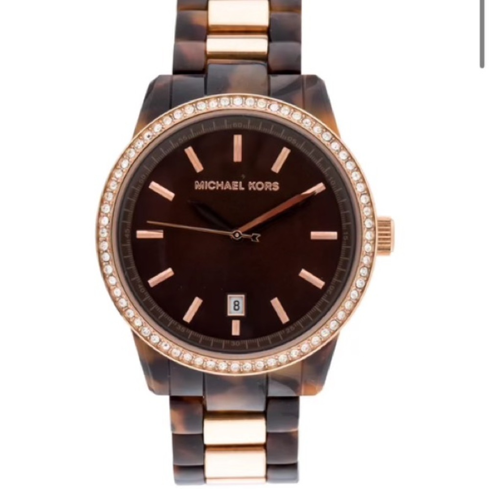 Michael Kors Tortoise Shell Watch - Picture 3 of 3